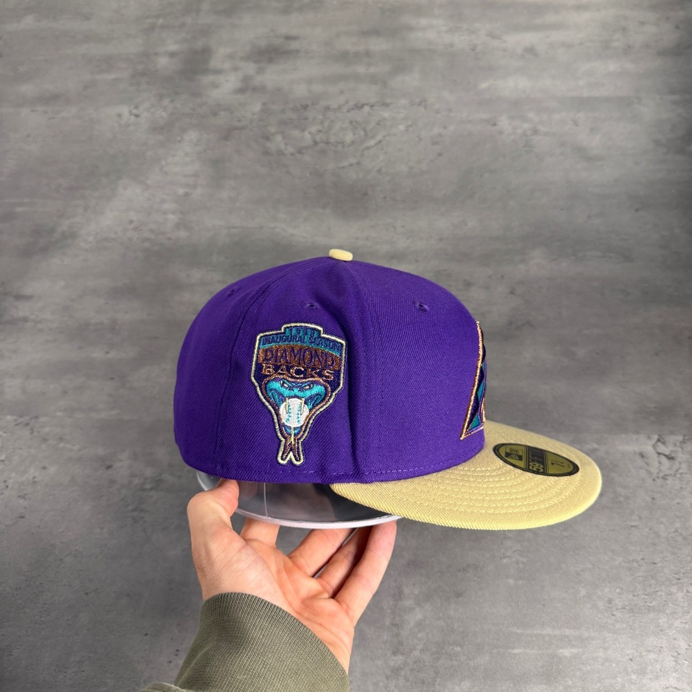 Hat Club Arizona Diamondbacks New Era Cap 7 3/4 Purple Teal Khaki Tan Fitted - Picture 4 of 6